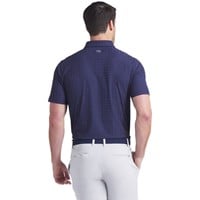 Puma Mens MATTR Houndstooth Golf Polo, Navy