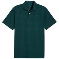 Puma Mens MATTR Houndstooth Golf Polo, Green