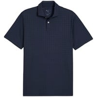 Puma Mens MATTR Houndstooth Golf Polo, Navy