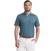 Puma Mens MATTR Lotus Print Golf Polo, Green