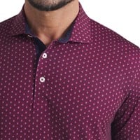 Puma Mens MATTR Lotus Print Golf Polo, Maroon
