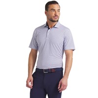 Puma Mens MATTR Lotus Print Golf Polo, White