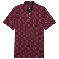 Puma Mens MATTR Lotus Print Golf Polo, Maroon