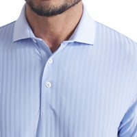 Puma Mens MATTR Stripe Jacquard Golf Polo, Blue