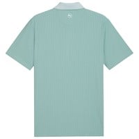 Puma Mens MATTR Stripe Jacquard Golf Polo, Light Green
