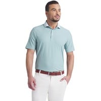 Puma Mens MATTR Stripe Jacquard Golf Polo, Light Green