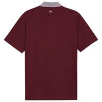 Puma Mens MATTR Stripe Jacquard Golf Polo, Maroon