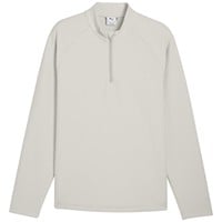 Puma Mens Boulder 2.0 1/4 Zip Golf Pullover, White