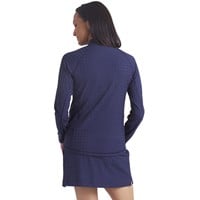 Puma Womens Houndstooth 1/4 Zip Golf Pullover, Navy