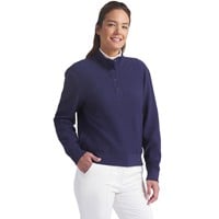 Puma Womens Boulder 1/4 Snap Golf Pullover, Navy