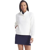 Puma Womens Boulder 1/4 Snap Golf Pullover, White