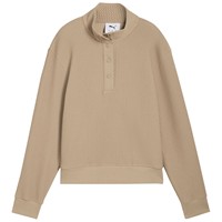 Puma Womens Boulder 1/4 Snap Golf Pullover, Tan