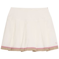 Puma Womens Stripe Pleated Golf Skort, White