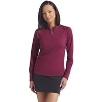 Puma Womens You-V 1/4 Zip Golf Pullover, Maroon