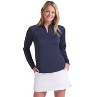 Puma Womens You-V 1/4 Zip Golf Pullover, Navy