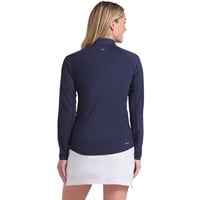 Puma Womens You-V 1/4 Zip Golf Pullover, Navy