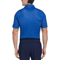 Callaway Men's All Over Large Chev Print Golf Polo, Blue