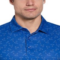 Callaway Men's All Over Large Chev Print Golf Polo, Blue