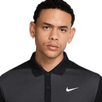 NIKE Mens Victory + Blocked Golf Polo, Black