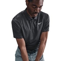 NIKE Mens Victory + Print Golf Polo, Black