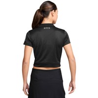 NIKE Womens Banded Bottom Golf Polo, Black