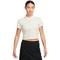 NIKE Womens Banded Bottom Golf Polo, Cream