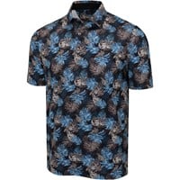 Greg Norman Mens Midnight Print Golf Polo