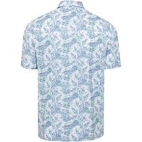 Greg Norman Mens Island Breeze Golf Polo, White