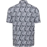 Greg Norman Mens Shark Fin Golf Polo, Black