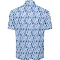 Greg Norman Mens Shark Fin Golf Polo, Blue