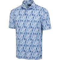 Greg Norman Mens Shark Fin Golf Polo, Blue