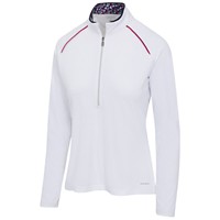Greg Norman Womens Cable Jacquard 1/4 Zip Golf Pullover