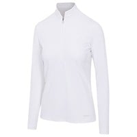 Greg Norman Womens Pearl Studded 1/4 Zip Golf Pullover, White