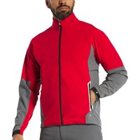 FootJoy Men's Hydro Tour Golf Rain Jacket, Red/Grey