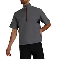 FootJoy Men's Hydrolite X Short Sleeve Golf Rain Shirt, Charcoal