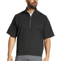 FootJoy Men's Zephyr Short Sleeve Golf Windshirt, Black
