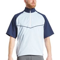 FootJoy Men's Zephyr Short Sleeve Golf Windshirt, Navy/Blue