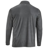 TGW Mens Long Sleeve Print Golf Polo, Black