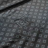 TGW Mens Long Sleeve Print Golf Polo, Black