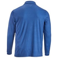 TGW Mens Long Sleeve Print Golf Polo, Navy