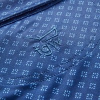 TGW Mens Long Sleeve Print Golf Polo, Navy