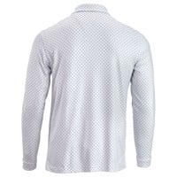TGW Mens Long Sleeve Print Golf Polo, White