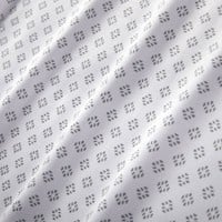 TGW Mens Long Sleeve Print Golf Polo, White