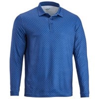 TGW Mens Long Sleeve Print Golf Polo, Navy