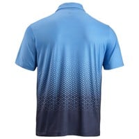 TGW Mens Ombre Flower Golf Polo, Blue