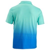 TGW Mens Ombre Flower Golf Polo, Teal