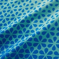 TGW Mens Ombre Flower Golf Polo, Teal