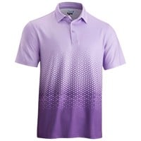 TGW Mens Ombre Flower Golf Polo, Purple