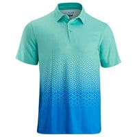 TGW Mens Ombre Flower Golf Polo, Teal