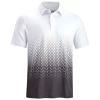 TGW Mens Ombre Flower Golf Polo, White